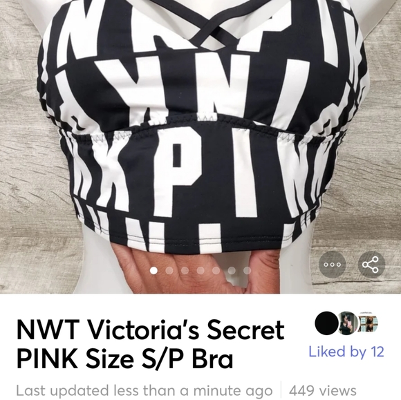 🆕️ NWT Victoria's Secret PINK Size S/P Bra - Picture 2 of 8